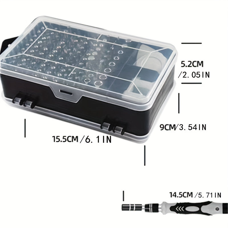 115-in-1 Screwdriver Tool Set - Gear Repair Equipment for Cellphones, Laptops, Cameras and More with Versatile Tools for Any Repair Job